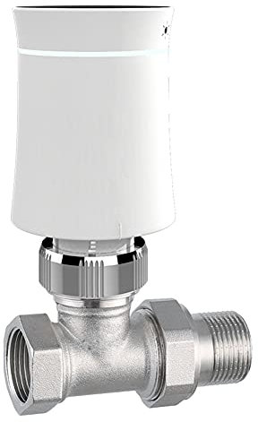 Qiumi Kühlerantriebsventil,Tuya ZigBee3.0,Intelligentes programmierbares Thermostat,Temperaturheizung, TRV, Alexa, Sprachsteuerung Mit Messingventil DN20