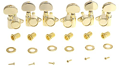 Musiclily Ultra 3L3R Roto-Style Geschlossen Gitarre Mechaniken für Les Paul LP SG Style E-Gitarre oder Akustikgitarre, Gold