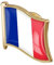 1pc République Française Drapeau Badge Badge Métal Pin Broche France De Drapeaux Badges National Novelty Accessoire