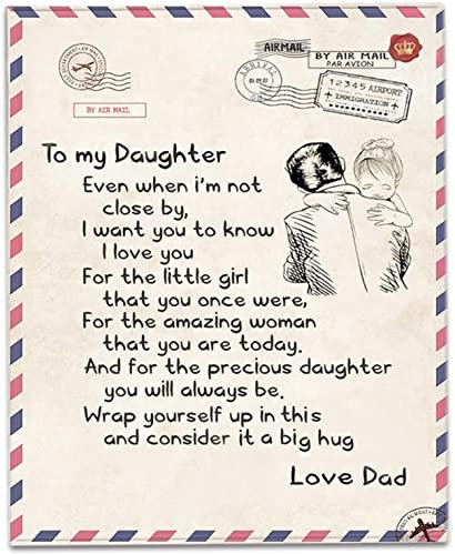 X&Z-XAOY Flanell Werfen Decke An Meine Tochter Oder Sohn, Personalisierte Fleece-Decke, Air Mail-Decke Fördern Und Lieben (Color : E, Size : 150x200cm)