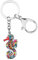 Porte-clés hippocampe hippocampe en alliage émaillé avec breloques océan pour femme et fille (Multicolore)
