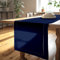 Encasa XO Tischläufer | Reine Baumwolle mit Hohlsaumdesign | Größe 32x150 cm | Scotch Blue - Maschinenwaschbar