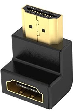 VCELINK 8K Adaptador HDMI 90 Grados Chapada en Oro Adaptador HDMI 2.1 Curvo Conector Codo HDMI Acodado para HDTV, Switch, Laptop, PS4, Xbox