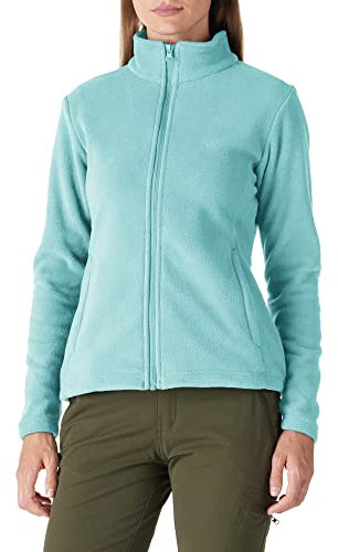 Outdoor Ventures Damen-Fleecejacke, leicht, warm, durchgehender Reißverschluss, weiche Oberbekleidung, Laufjacke mit 4 großen Taschen, mintgrün, 46
