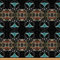 Blauer Motten Polsterstoff Boho Sonne Mond Stoff Meterware Hippie Pilz Dekostoff Bohemian Schmetterlings Libelle Innen Draussen Stoff Schwarz Weiß 460 x 150 (HxB)