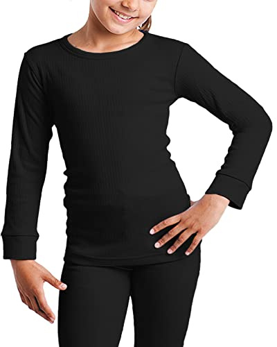 Cocain underwear 2 Stück Lange Kinder Thermo Unterhosen Thermo-Unterhemden für Kinder, innen angeraut, kuschelig warm, 122/128-158/164