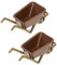 ibasenice Puppenhaus Simulierte Schubkarren - 2 PCS Mini Cart Modelle Simuliert Cart Ornamente Mikro Landschaft Ornamente Puppenhaus Möbel Für Action Figuren