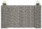 WIFESE 260x40x150 cm H förmiger Gabionen Pflanzkorb Gabionenwand Steinkorb Gabione Gabionen Hochbeet Gabionen Zaun Gabionenkorb Pfosten Gabionensäule Steingabionen Gabionenkörbe Stahldraht