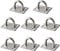 Mooche 8PCS M6 Pad Eye Plate Suspension Ceiling Hook, Stainless Steel Brushed Heavy Duty U Shape Staple Ring Loop with Screws for Wall Ceiling Hanging