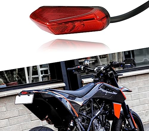 LOKLISUM LED Motorrad Rücklicht Mini Bremsrücklicht 12V 9 LED Stop Running Rücklicht E-geprüft Universal für Motorräder ATV Dirt Bike Scooter.