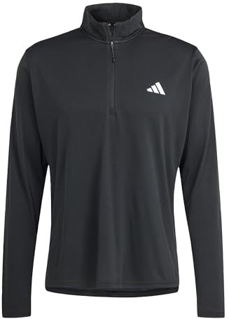 adidas Herren Train Essentials Training 1/4-Zip Long Sleeve Tee, Black, XS