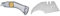 Stanley 2-10-122 Titan Rb H/D Trim Knife Carded, Silver & 5192B (5) Knife Blades Concave 0 11 952