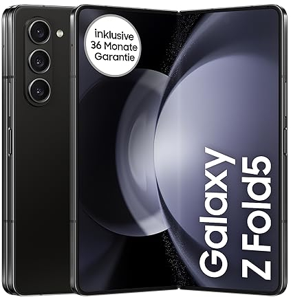 Samsung Galaxy Z Fold5 Faltbares AI-Android-Smartphone ohne Vertrag, Handy, 256 GB, Verlängerte Akku-Laufzeit, HD-Kamera, Phantom Black, Inkl. 36 Monate Herstellergarantie [Exklusiv bei Amazon]