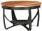 vidaXL Akazienholz Massiv Couchtisch Industriestil Beistelltisch Wohnzimmertisch Kaffeetisch Sofatisch Teetisch Tisch Ø68x43cm Eisen, (320795)