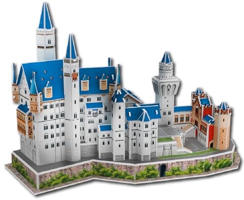 Universal Castle 3D Puzzles Große Architektur Spaß DIY Gebäude Modell Craft Kit Bildung Spielzeug Erwachsene und Kinder Home Decoration Geschenk (Neuschwanstein Castle 71 Pieces)