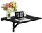 SFAREST Wall Mounted Table, Folding Multi-use Drop-Leaf Laptop Desk, Space Saving Hanging Table for Study, Bedroom and Living Room (Black)