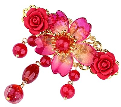 WOONEKY 1pezzi Fermaglio Con Nappa Elegante Accessorio Retro Per Creativo Clutch Chic Per Acconciature Uniche