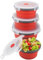 BEAHING 4PCs Collapsible Bowls, 5/6/7/8 Inch Round Silicone Bowl Collapsible Bowls for Camping with Lids Collapsible Food Storage Containers BPA Silicone Lunch Box for Microwave Freezer
