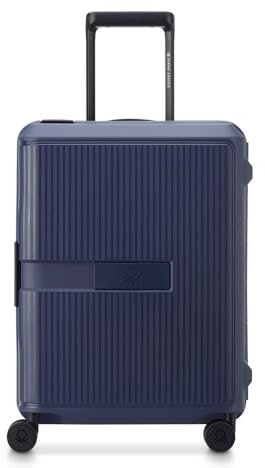 DELSEY Paris x United Colors of Benetton - Color Block HARDSIDE - Valise Cabine Rigide 55 cm x 40 cm x 20 cm - 36 L - Bleu Marine