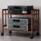 Elitix HiFi Rack Beweglicher Audiogeräteschrank mit Verstellbarem Regal, Heimstereo-Racksystem Komplett für CD-Player und Lautsprecher, 1-5-stufiger AV-Komponentenständer(Brown,55x53cm)