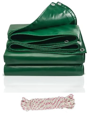 Lona Impermeable Exterior, 2 x 2 m, Gran Calibre Toldo Reforzado, 450 g/m², Lona de protección con Ojales Resistente al Agua y al Desgaste, Resistente a los Rayos UV, Resistente a la Intemperie