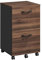 VASAGLE 2-Drawer Filing Cabinet, Mobile File Cabinet for Home Office, Printer Stand, A4, Letter-Size Files, Hanging File Folders, Natural Walnut and Ink Black OFC040K01