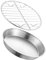 Alipis Plancha De Acero Inoxidable Bandeja De Asar con Rejilla 16cm Diseño Circular