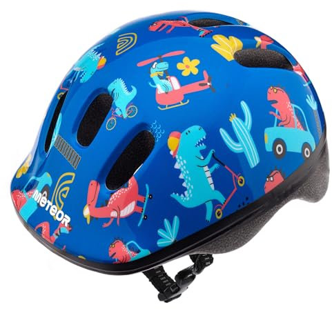meteor Casco Bici Ideale per Bambini - Caschi Perfetto per Downhill Enduro Ciclismo MTB Scooter - Helmet per Tutte Le Forme di Attività in Bicicletta Helmo