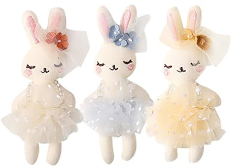 ibasenice 3 Stück Mit Baumwolle ausgestopfte Hasenpuppe Hase Gastgeschenke Kind klein Kaninchen Plüschtier plüschtiere Kaninchenmaterial zum Selbermachen Kaninchen selber Machen PP Baumwolle