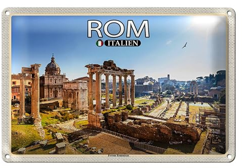 Blechschild | Rom Italien | Forum Romanum | Nostalgie Deko | 40 cm x 30 cm