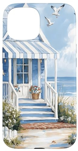 Ferienhaus an der Küste, Meer, Sommer Hülle für iPhone 15
