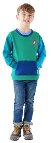 TOG24 Cheviot Kids Jumper X Shaun the Sheep Collaboration, Colourful Crewneck Children's Sweatshirt with Kangaroo Pockets
