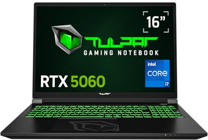 TULPAR T6 V3.5.2 Gaming Laptop | 16'' FHD+ 1920X1200 165HZ IPS LED-Display | Intel Core i7 14700HX | 32 GB RAM | 500 GB SSD | RTX 5060 | Windows 11 Gaming Notebook