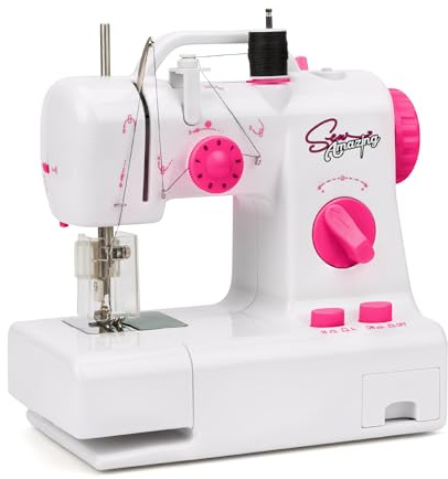 Sew Amazing Studio, Kids Sewing Machine Set, Craft and Hobby Sewing Studio with Adjustable Settings, Safety Features, Sewing Gifts for Children