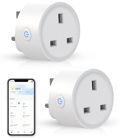 Zigbee Smart Plug, Mini Alexa Smart Plug 13A, Compatible Alexa Googglle Assistant, Support Voice/Remote/Timing, Hub Required 2 Pack (WIFI Wall outlet)