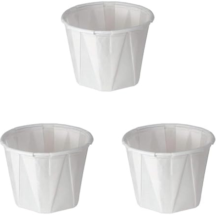 Stalwart CB612 250X Disposable Serving Sauce Pot 1oz Casserole Restaurant Commercial,White (Pack of 3)