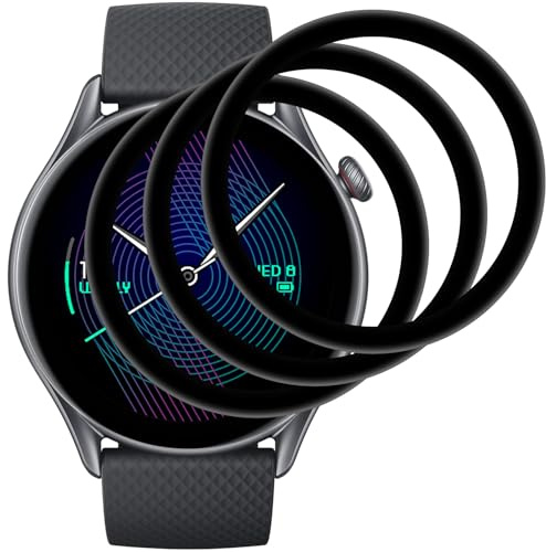Joeyu (3 Stück) Panzer Schutz Glas für Amazfit GTR 3 Pro,handyglas,9H Härte, Anti-Schock, Blasenfrei, Kratzfest, display folie