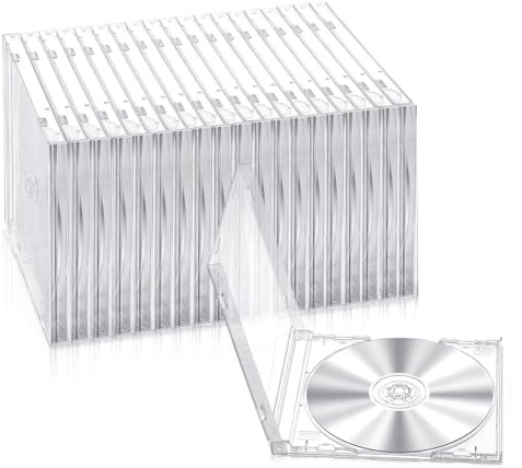 Cryofu Jewelcase, 20 custodie trasparenti standard da 10,4 mm, per protezione DVD