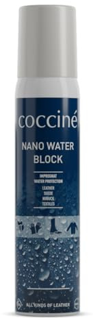Cocciné - Nano Water Block, Imprägnierspray Schuhe, Imprägnol Universal Imprägnierspray für Leder, Textilien, Nubukleder und Velours, Schuh Imprägnierspray Wasserdicht, Farblos