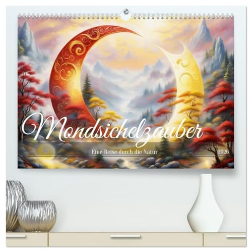 Mondsichelzauber Eine Reise durch die Natur (hochwertiger Premium Wandkalender 2026 DIN A2 quer), Kunstdruck in Hochglanz: Landschaftsträume unter dem Zauber der Mondsichel. (CALVENDO Natur)