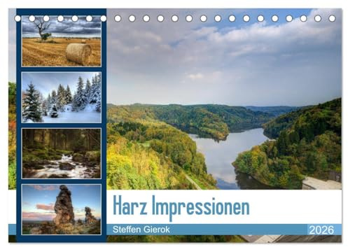 Harz Impressionen (Tischkalender 2026 DIN A5 quer), CALVENDO Monatskalender: Der Harz ist das nördlichste Mittelgebirge Deutschlands. Durch Ihn zog ... grenzen drei Bundesländer. (CALVENDO Natur)