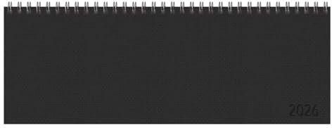 Tischkalender quer Professional Premium 2026 schwarz: 1 Woche 2 Seiten; Bürokalender mit edlem Hardcover; Tischquerkalender im Format: 29,8 x 10,5 cm