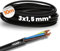 Lapp 1600200 H05RR-F - Cable de alimentación (10 m, 3 x 1,5 mm², resistente, cable de goma flexible con conductor de protección, cable eléctrico negro, cable de goma fino 3G1,5 para interiores, para