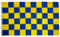 Digni Bandiera a Quadri Blu-Gialli - 90 x 150 cm Sticker Gratis