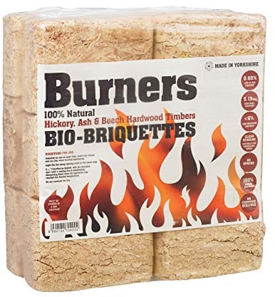 PDL – Pegdev RUF Hardwood Briquettes - Premium 100% Natural Bio-Fuel for Stoves and Chimneas. Wood, Heat Logs, Firewood.(4 PACKS OF 12)
