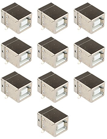 Futheda 10 pz micro USB2.0 connettore jack connettore tipo B porta femmina 4 pin 90 gradi PCB DIP