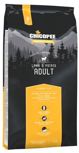Chicopee Holistic Nature Line | Adult | Hundefutter trocken | Lamm & Kartoffel | Getreidefrei | Monoprotein | Inspiriert von der Natur Kanadas | 12 kg
