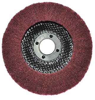 Polierrad 125mm für Winkelschleifer - Poliervlies in Körnung 320 - ROT.
