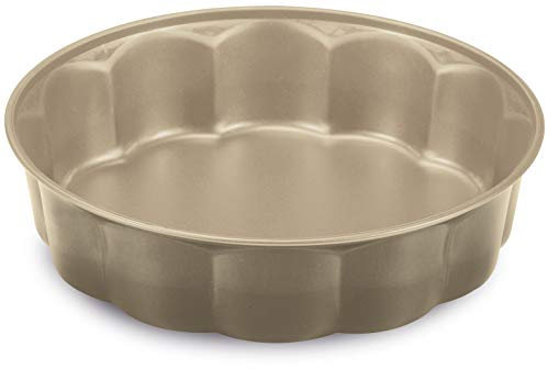 Guardini, Tortiera fiorella Ø 26 cm, Acciaio con rivestimento antiaderente, Champagne e Bronzo, Made in Italy, Linea Gold Elegance