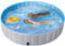 Yaheetech PVC Foldable Pet Dog Paddling Pool Puppy Swimming Pool Portable Dog Pool Extra Large Bathing Tub with Brush for Indoor Outdoor 160 x 30cm Gray